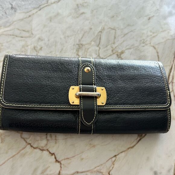 Louis Vuitton Suhali Le Favori Black Leather Wallet - Picture 1 of 16